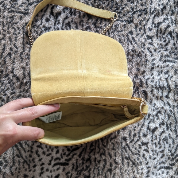 Suede and gold chain purse - Picture 9 of 12